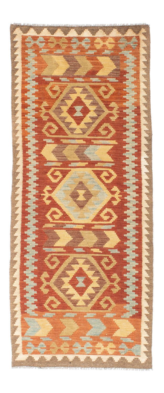 Runner Kelim Carpet - orientalisk matta - 195 x 75 cm - orange