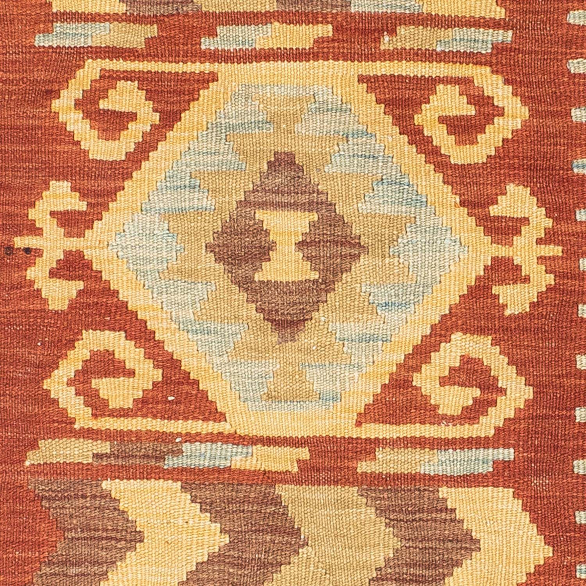 Runner Kelim Carpet - orientalisk matta - 195 x 75 cm - orange