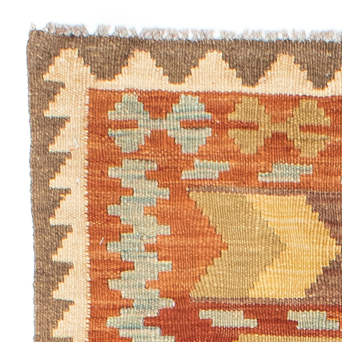 Runner Kelim Carpet - orientalisk matta - 195 x 75 cm - orange