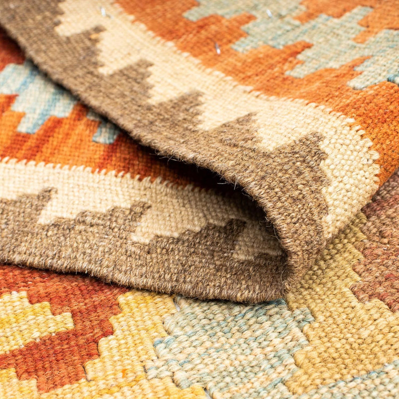 Runner Kelim Carpet - orientalisk matta - 195 x 75 cm - orange