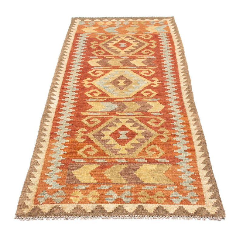 Runner Kelim Carpet - orientalisk matta - 195 x 75 cm - orange