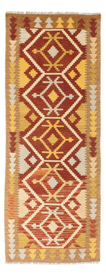 Runner Kelim Carpet - orientalisk matta - 206 x 73 cm - rost