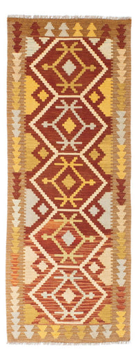 Runner Kelim Carpet - orientalisk matta - 206 x 73 cm - rost