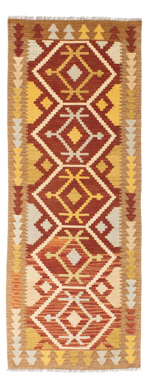 Runner Kelim Carpet - orientalisk matta - 206 x 73 cm - rost