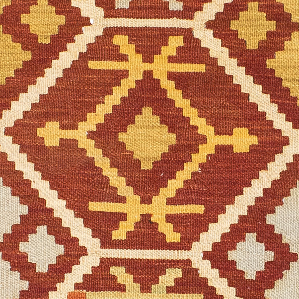 Runner Kelim Carpet - orientalisk matta - 206 x 73 cm - rost