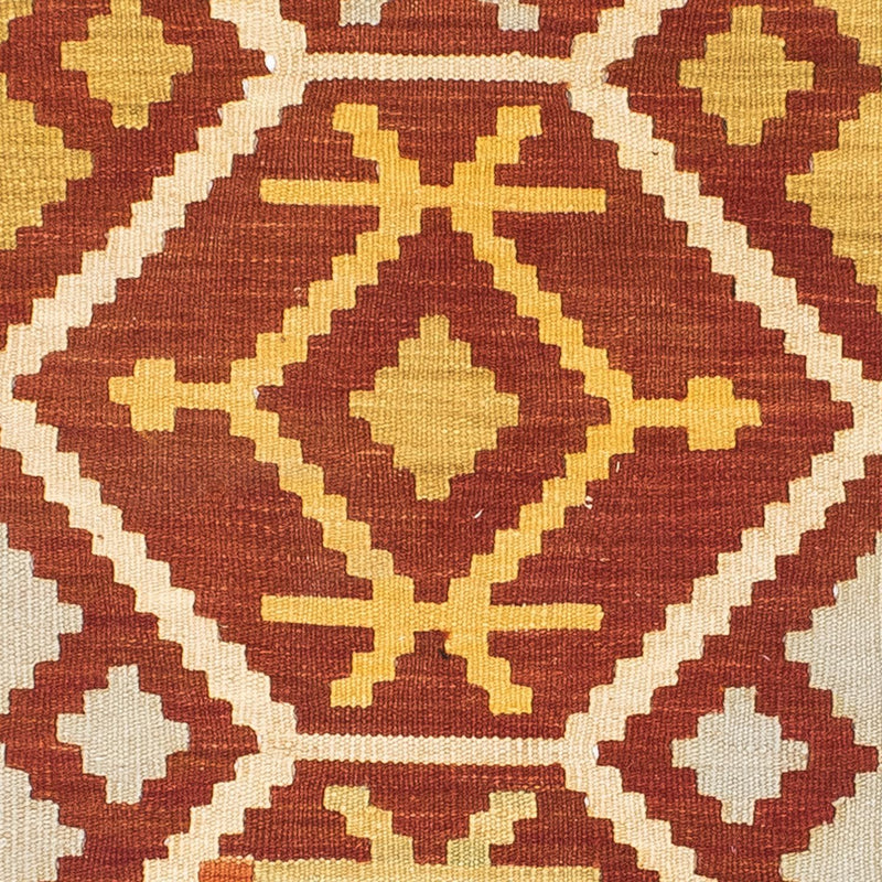 Runner Kelim Carpet - orientalisk matta - 206 x 73 cm - rost