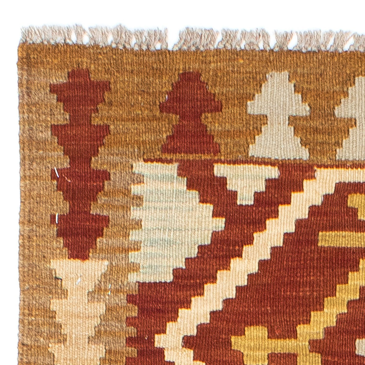 Runner Kelim Carpet - orientalisk matta - 206 x 73 cm - rost