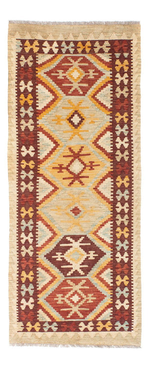 Runner Kelim Carpet - orientalisk matta - 198 x 75 cm - beige