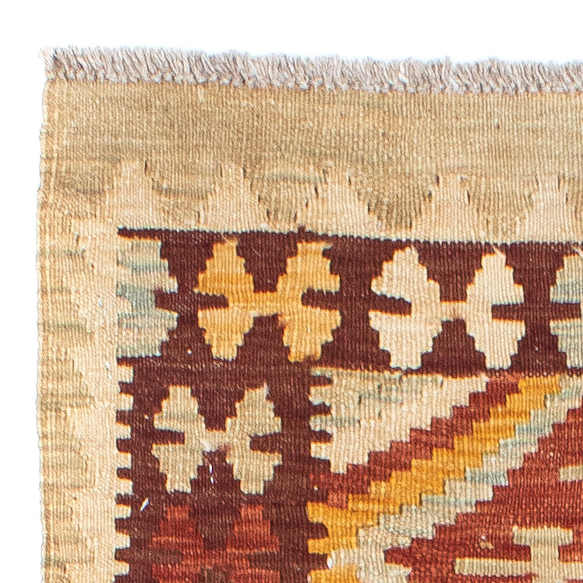 Runner Kelim Carpet - orientalisk matta - 198 x 75 cm - beige