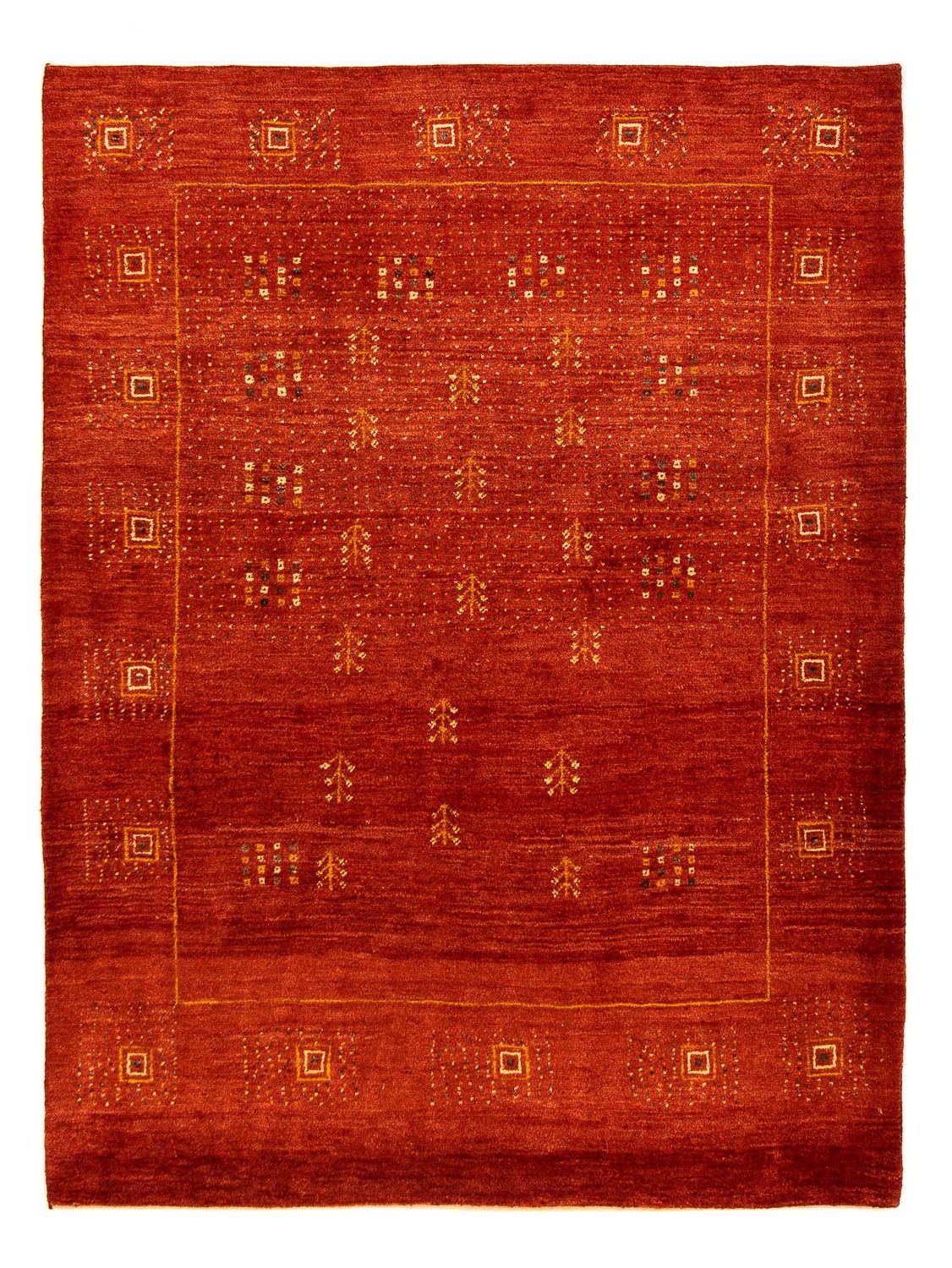 Gabbeh-matta - Loribaft Persian - 202 x 152 cm - mörkröd