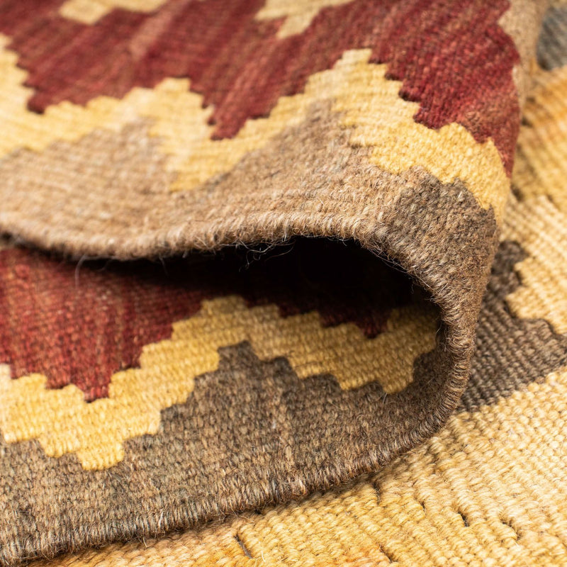 Runner Kelim Carpet - orientalisk matta - 195 x 79 cm - brun