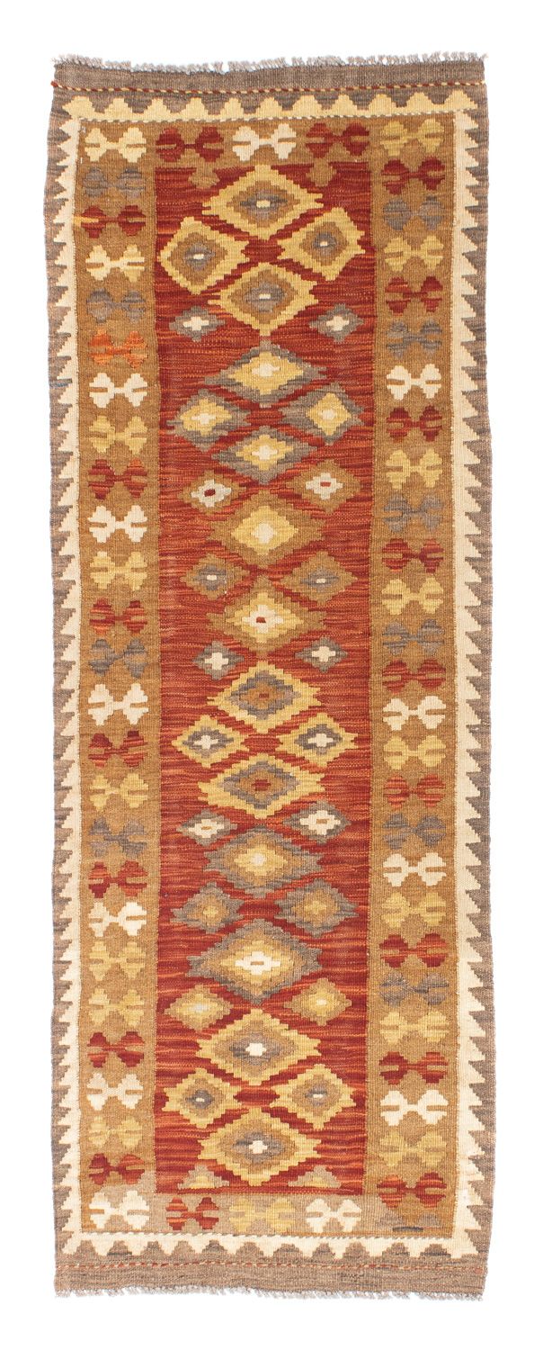 Runner Kelim Carpet - orientalisk matta - 194 x 67 cm - rost