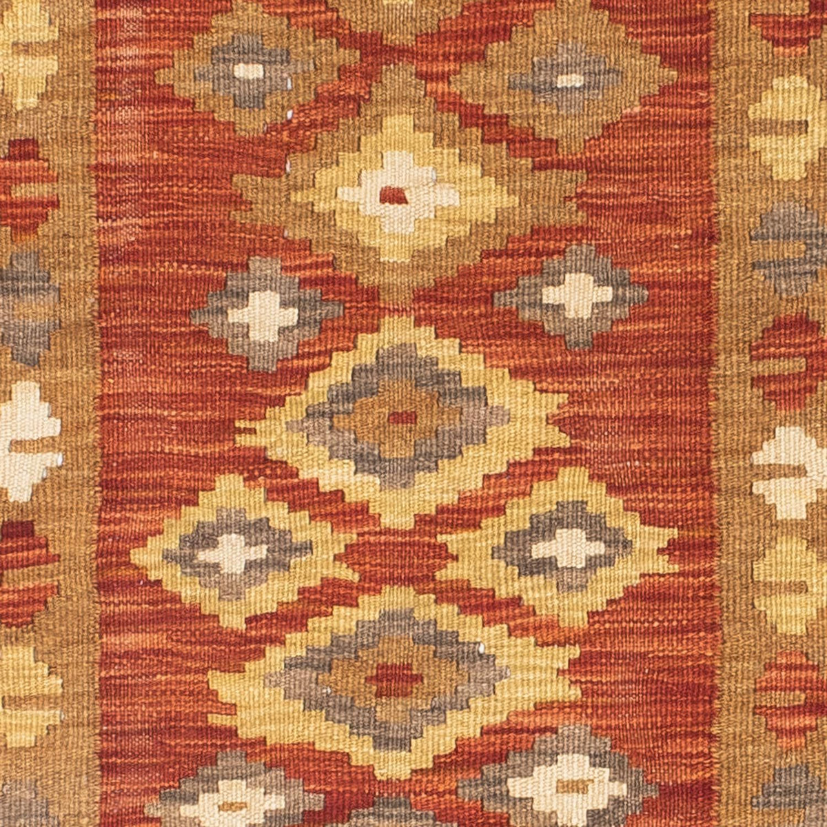 Runner Kelim Carpet - orientalisk matta - 194 x 67 cm - rost