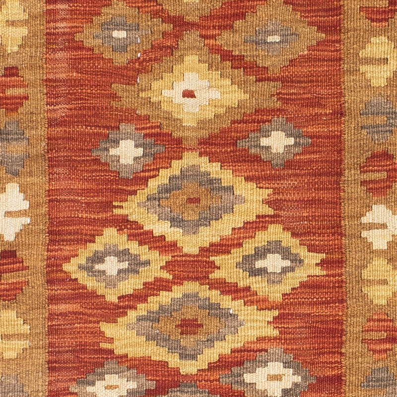 Runner Kelim Carpet - orientalisk matta - 194 x 67 cm - rost