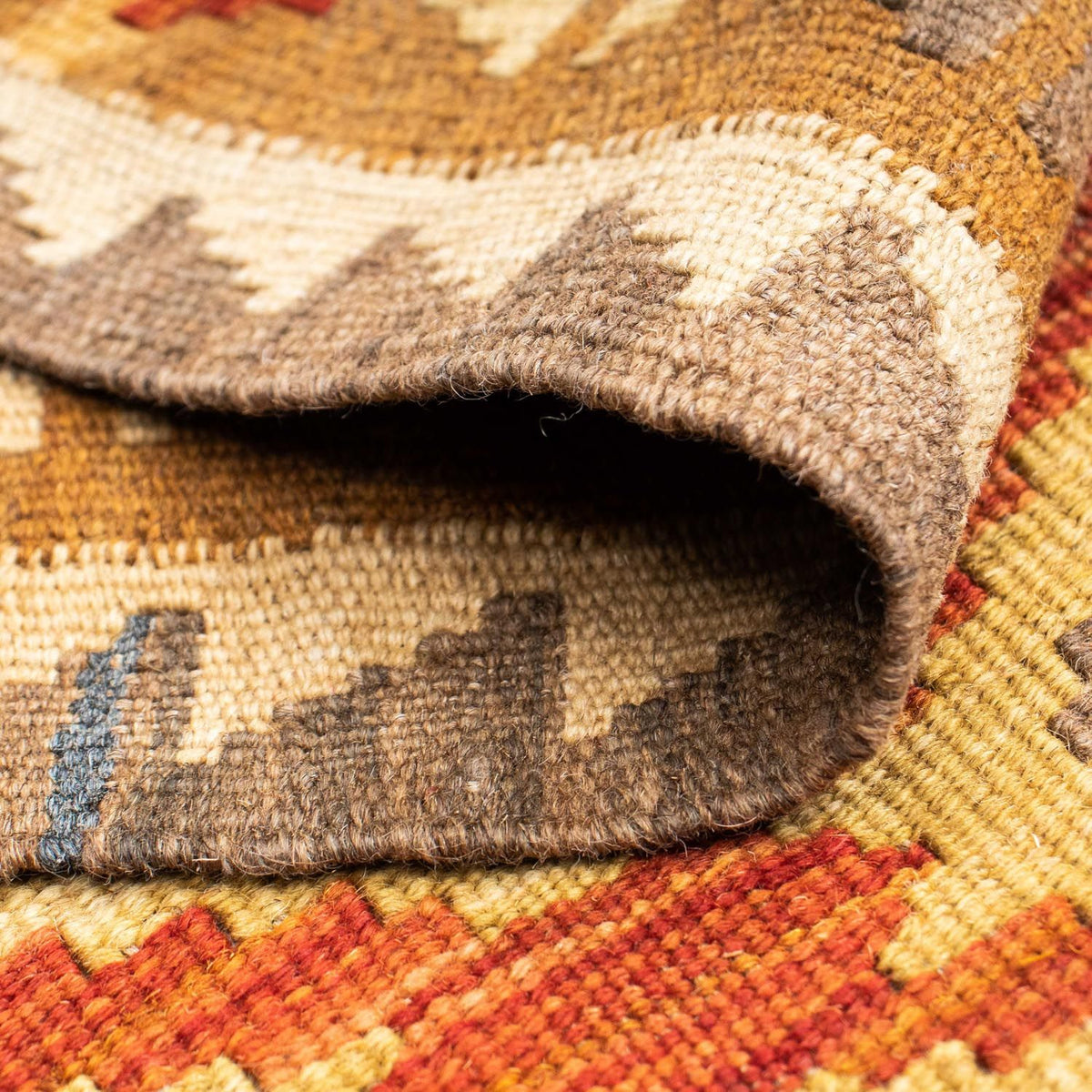 Runner Kelim Carpet - orientalisk matta - 194 x 67 cm - rost