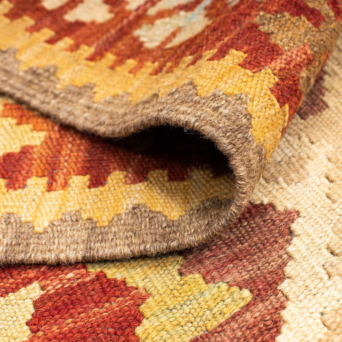 Runner Kelim Carpet - orientalisk matta - 210 x 68 cm - beige