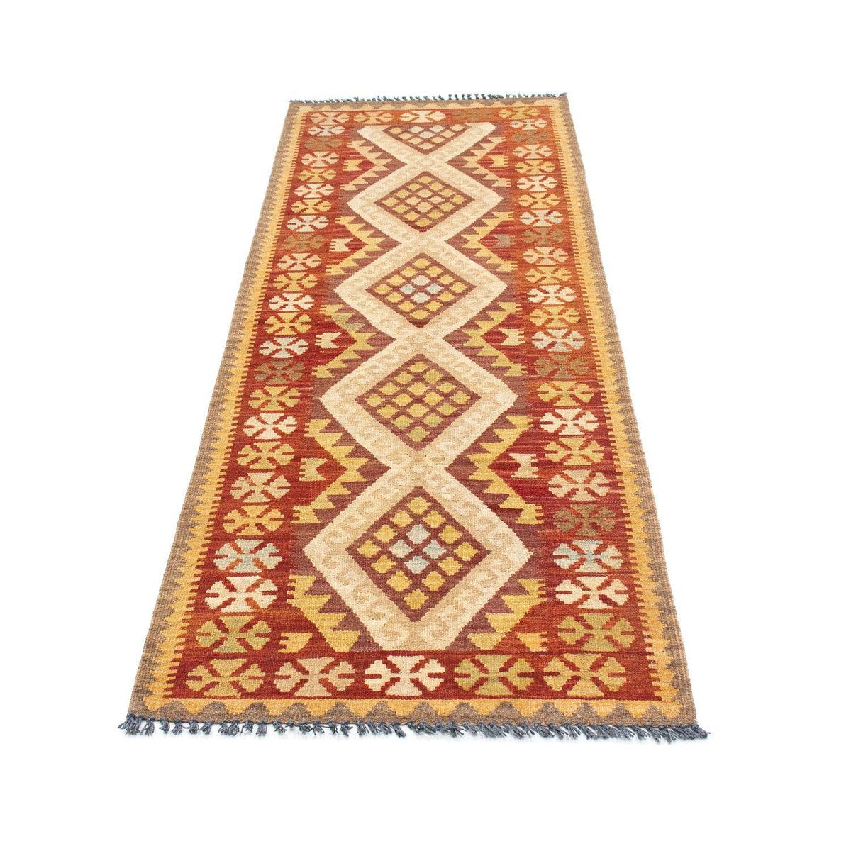 Runner Kelim Carpet - orientalisk matta - 210 x 68 cm - beige