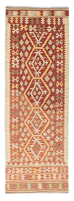 Runner Kelim Carpet - orientalisk matta - 202 x 74 cm - röd