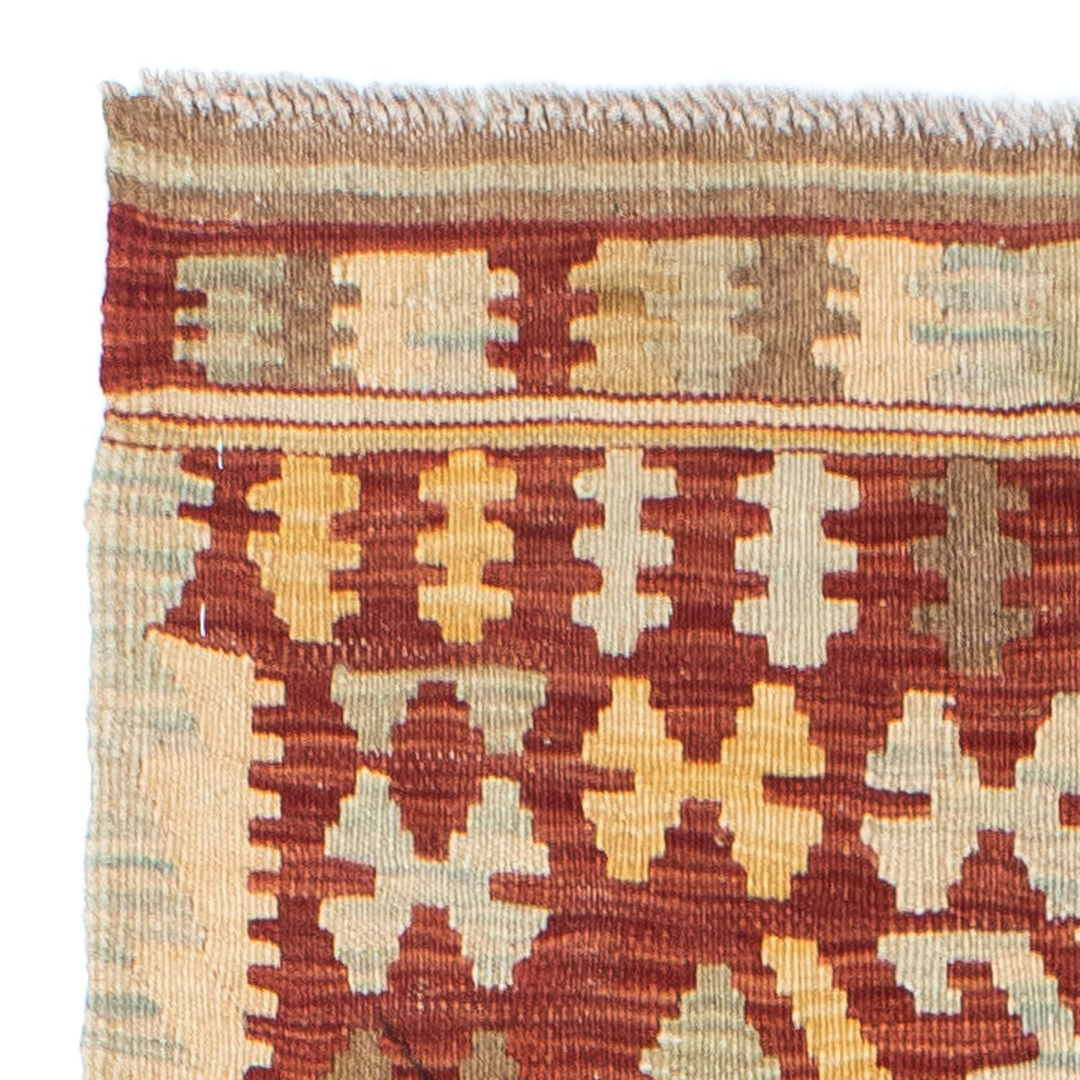 Runner Kelim Carpet - orientalisk matta - 202 x 74 cm - röd