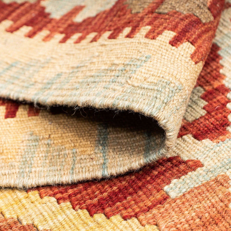 Runner Kelim Carpet - orientalisk matta - 202 x 74 cm - röd