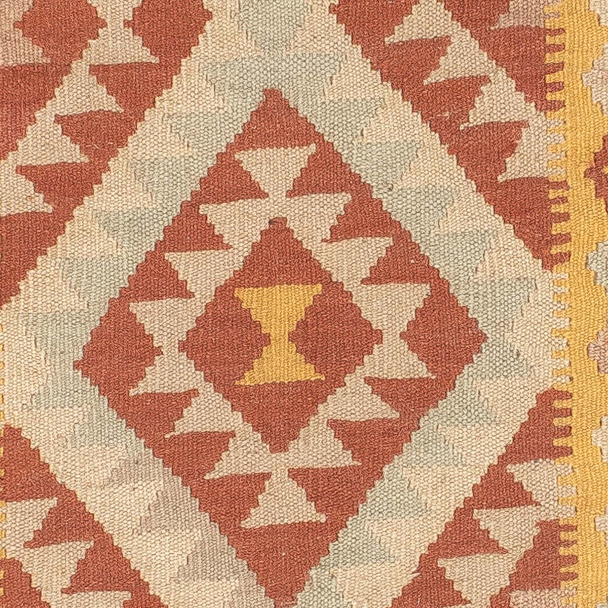 Runner Kelim Carpet - Splash - 203 x 69 cm - rost