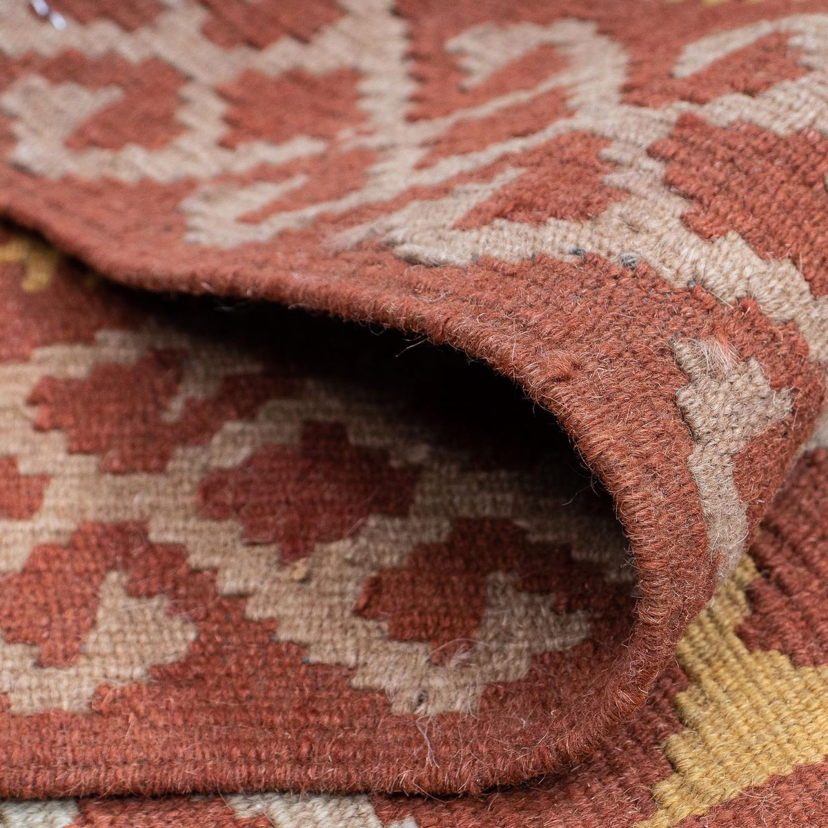 Runner Kelim Carpet - Splash - 203 x 69 cm - rost