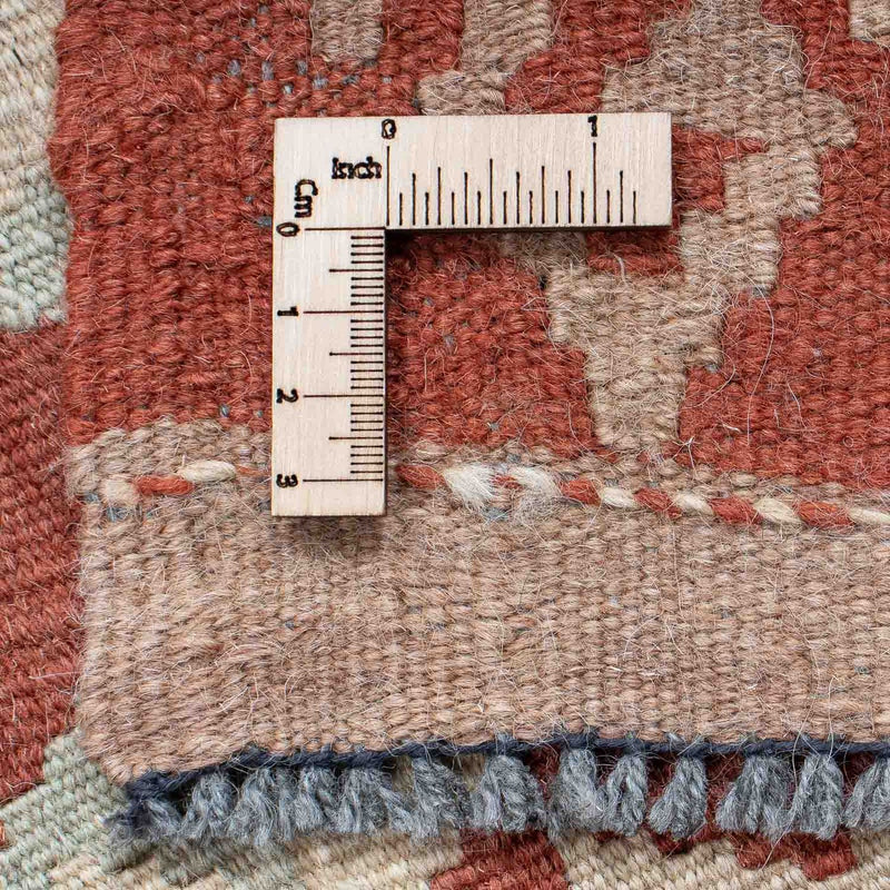 Runner Kelim Carpet - Splash - 203 x 69 cm - rost