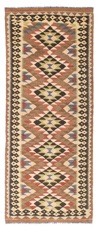 Runner Kelim Carpet - orientalisk matta - 207 x 85 cm - ljusbrun