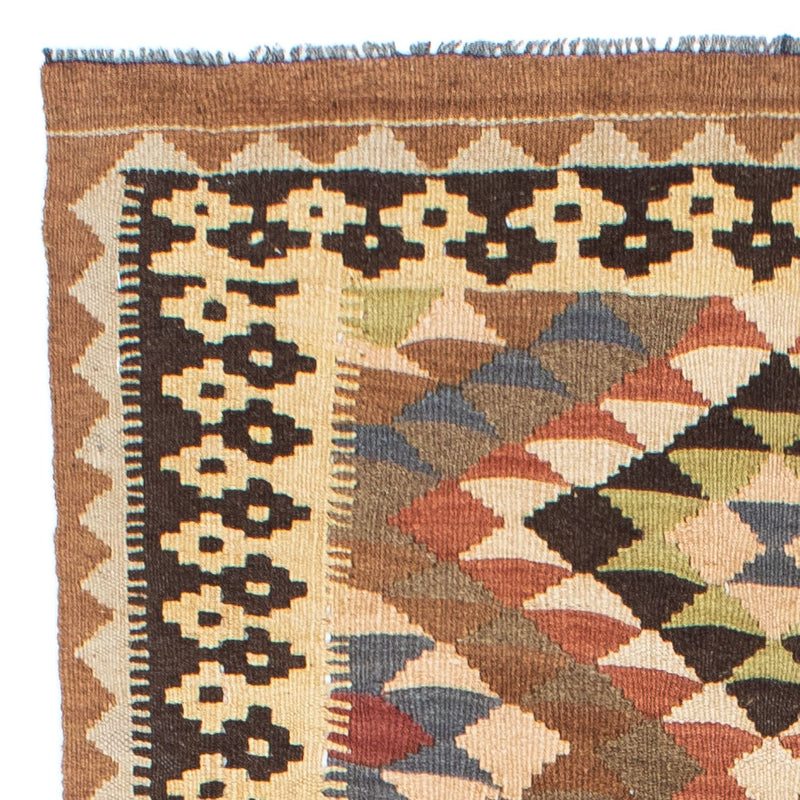 Runner Kelim Carpet - orientalisk matta - 207 x 85 cm - ljusbrun