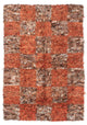 Hög luggmatta - 255 x 173 cm - flerfärgad