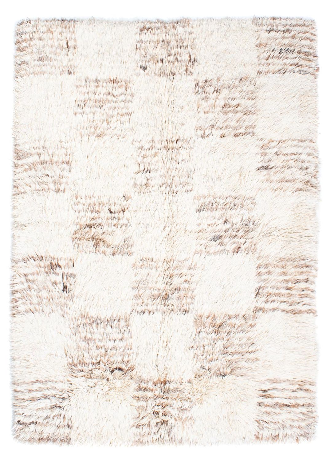 Hög luggmatta - 243 x 172 cm - beige