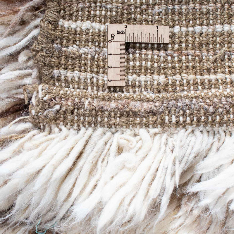 Hög luggmatta - 243 x 172 cm - beige