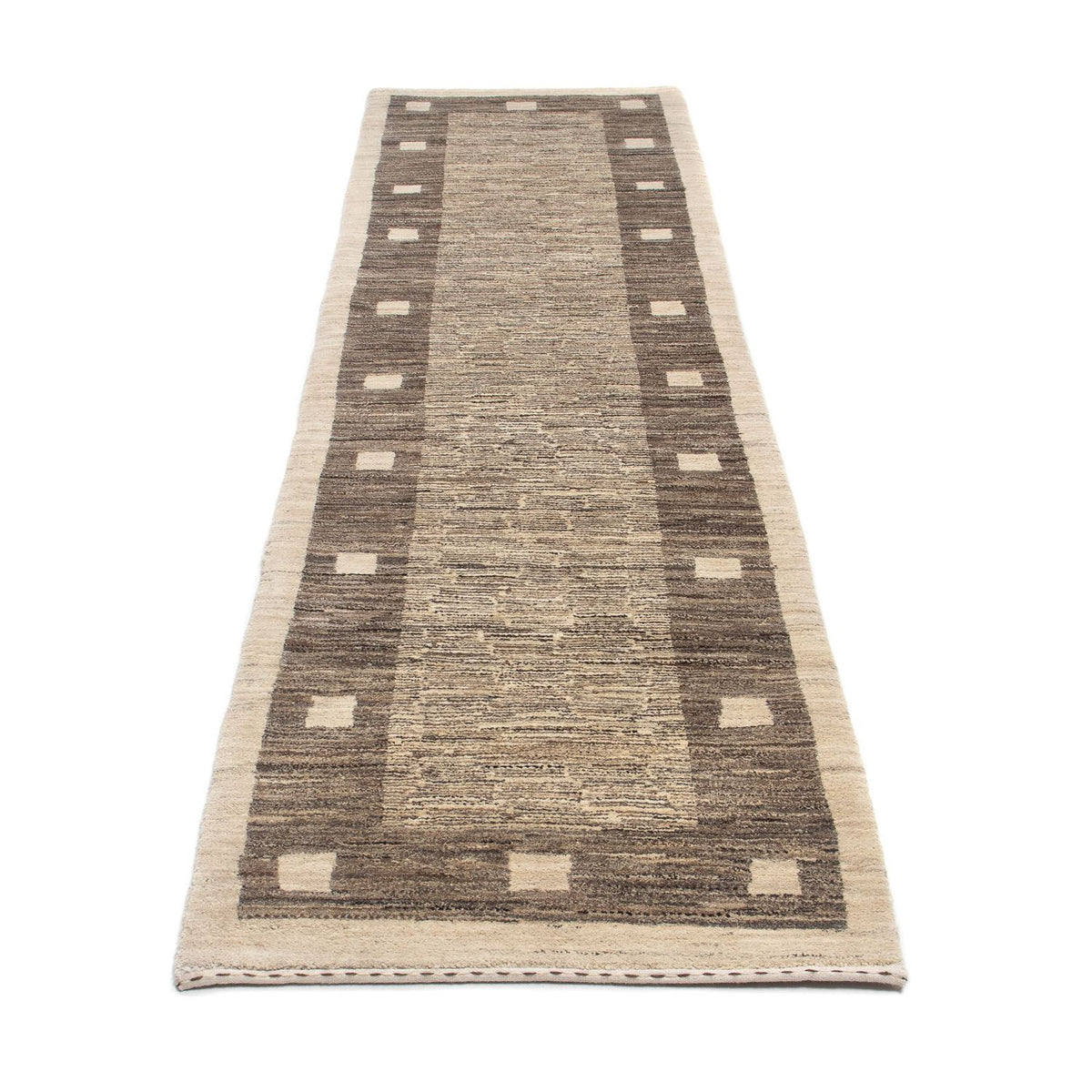 Runner Gabbeh-matta - persisk - 300 x 74 cm - beige
