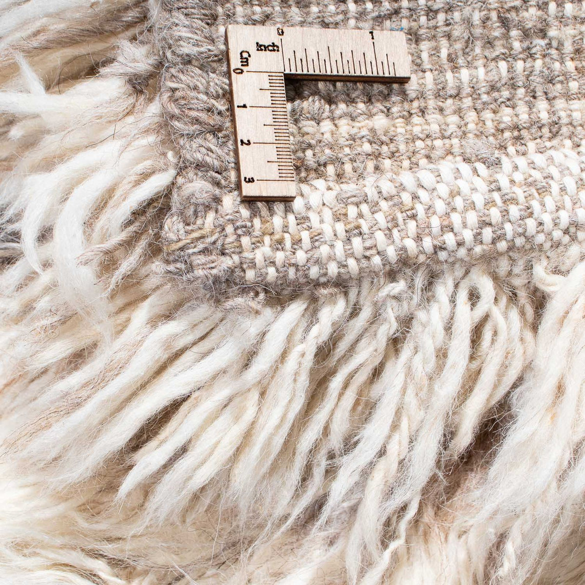 Hög luggmatta - 252 x 172 cm - beige