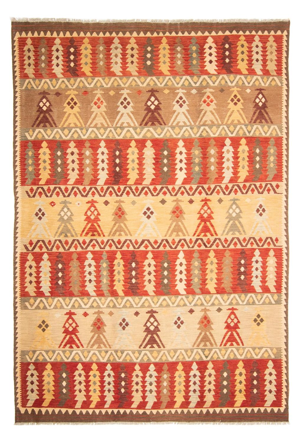 Kelim Carpet - orientalisk matta - 353 x 256 cm - flerfärgad