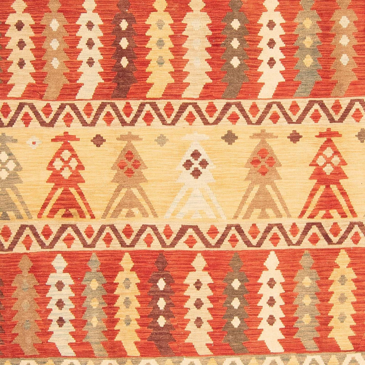 Kelim Carpet - orientalisk matta - 353 x 256 cm - flerfärgad