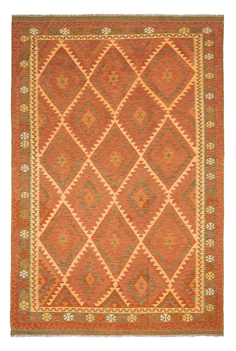 Kelim Carpet - Splash - 294 x 207 cm - brun
