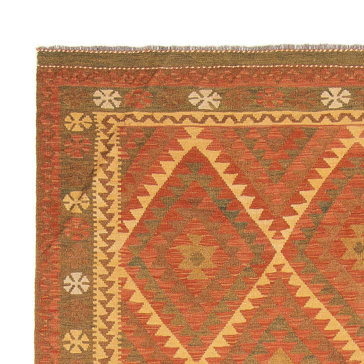 Kelim Carpet - Splash - 294 x 207 cm - brun