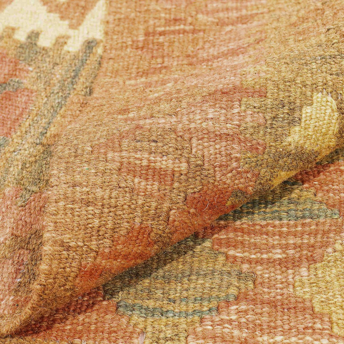 Kelim Carpet - Splash - 294 x 207 cm - brun