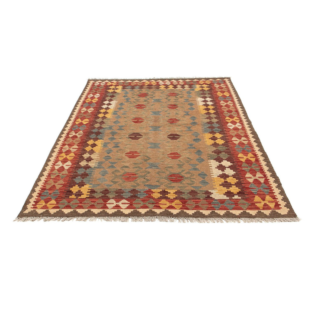 Kelim Carpet - orientalisk matta - 199 x 148 cm - flerfärgad
