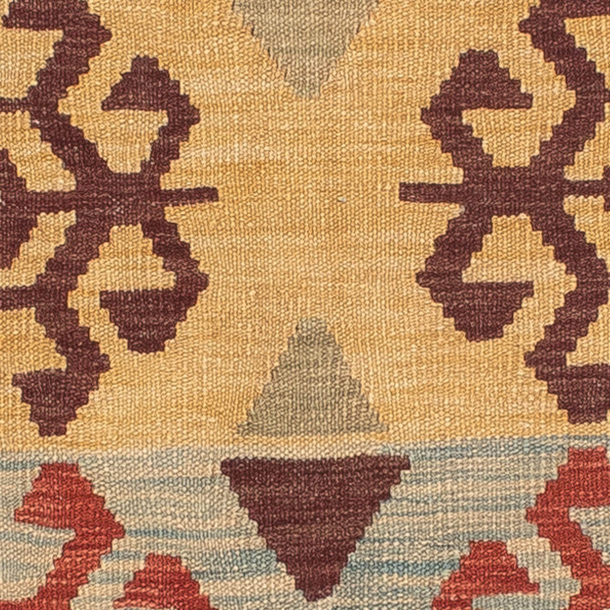 Kelim Carpet - orientalisk matta - 196 x 151 cm - flerfärgad