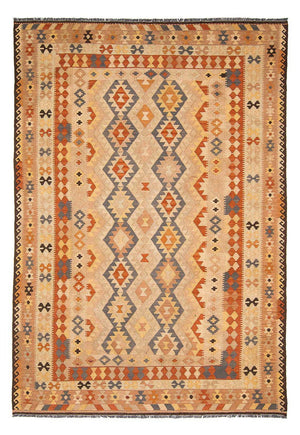 Kelim Carpet - Splash - 293 x 200 cm - ljusbrun