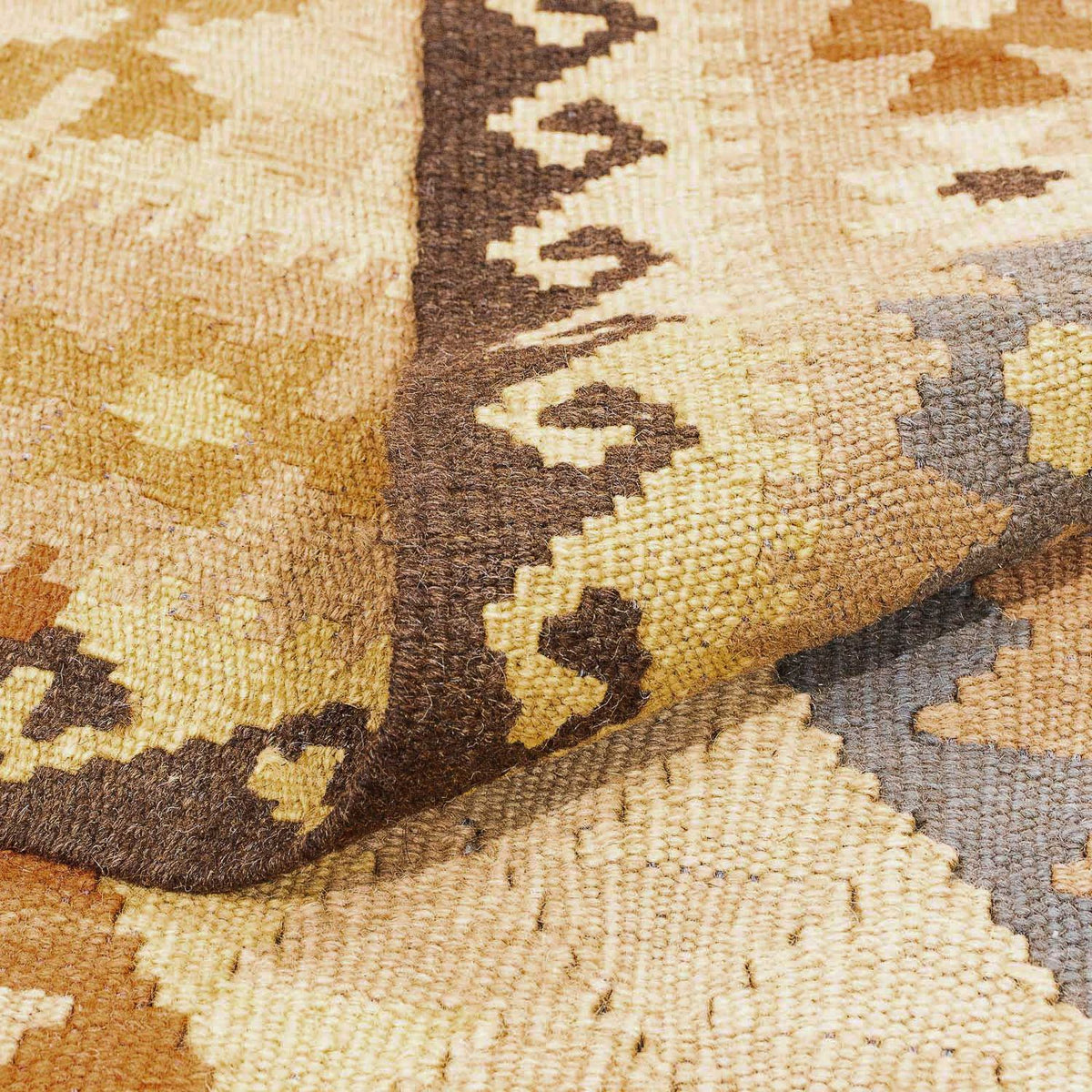 Kelim Carpet - Splash - 293 x 200 cm - ljusbrun