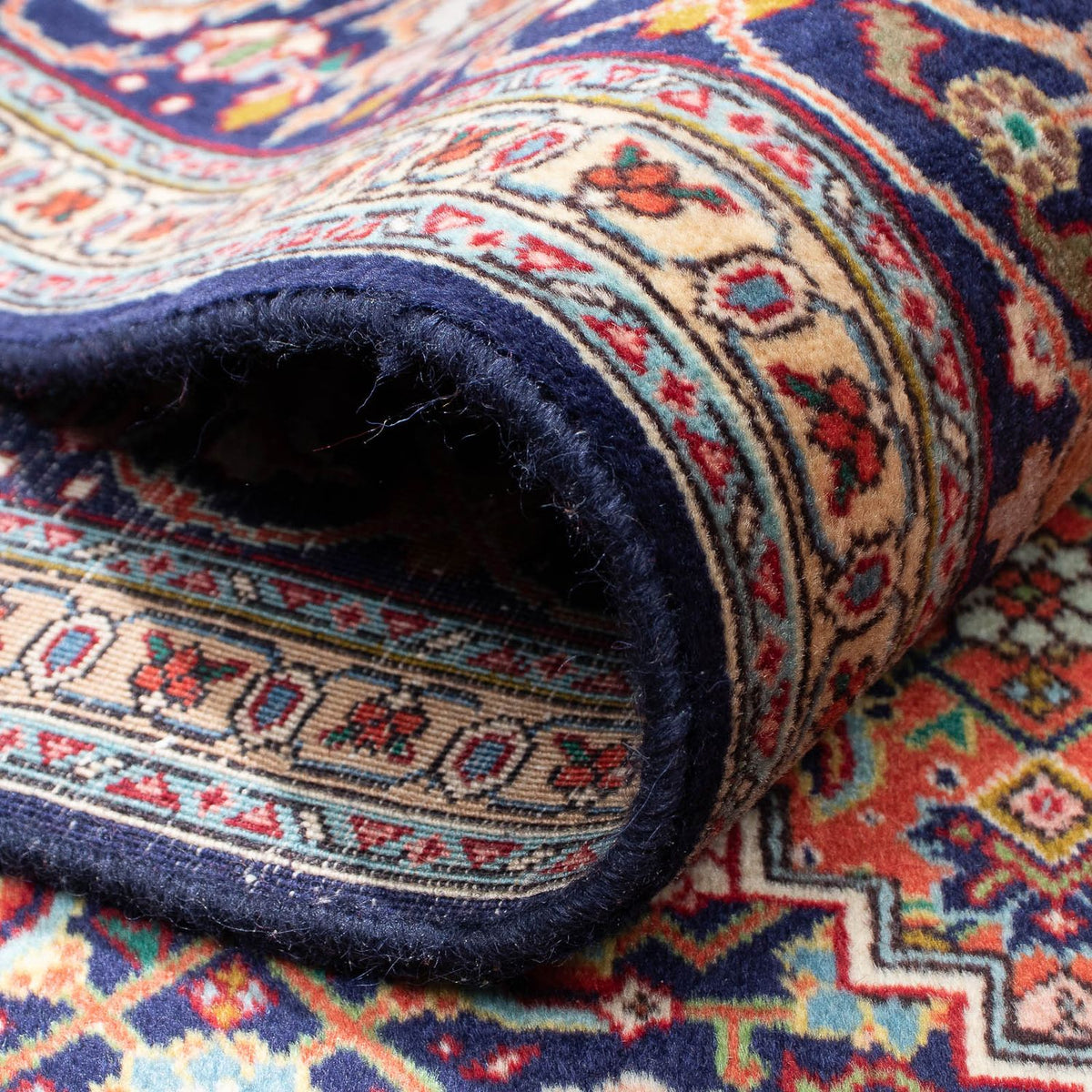 Persisk matta - Tabriz - 309 x 209 cm - mörkblå