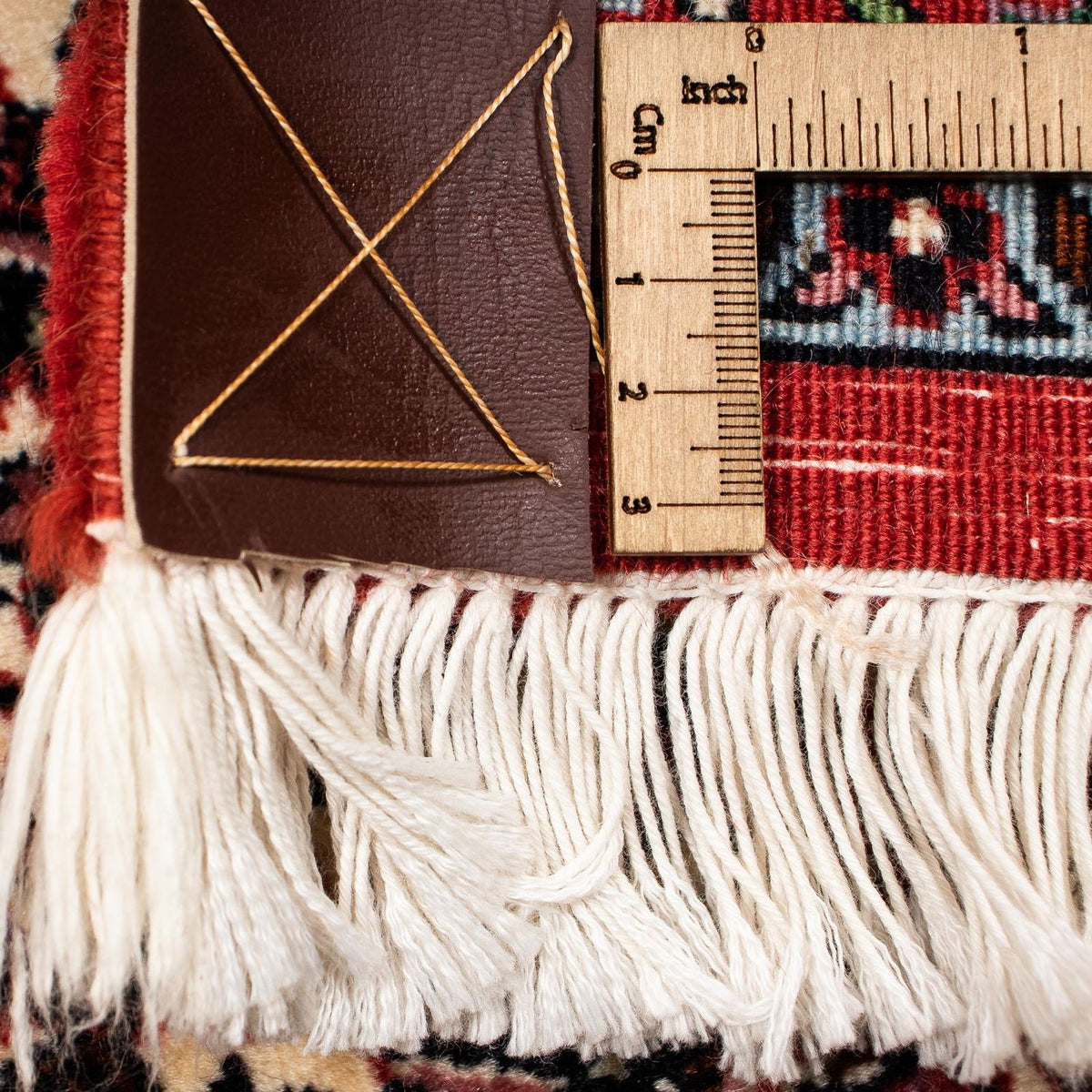 Persisk matta - Bijar - 397 x 296 cm - mörkröd