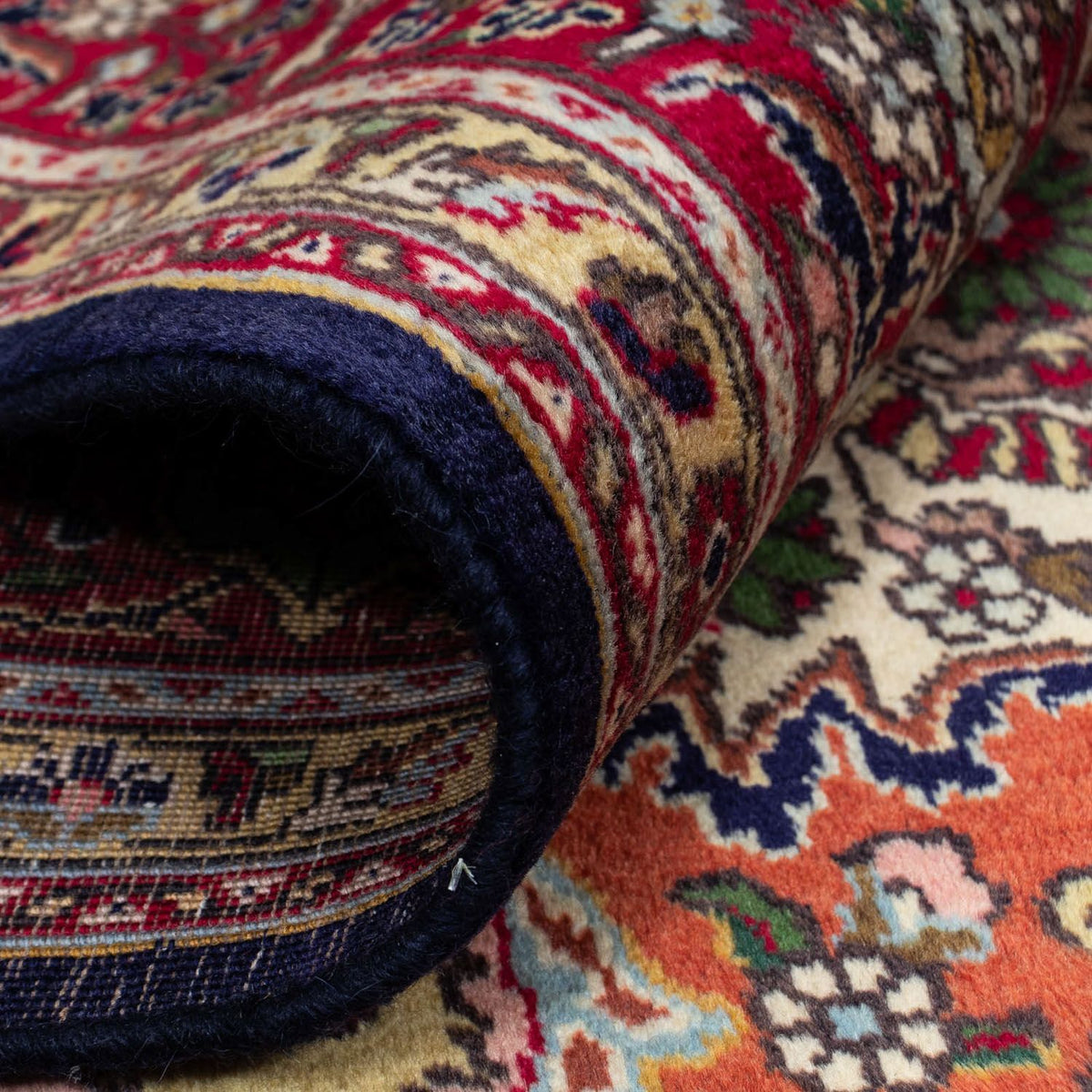 Persisk matta - Tabriz - 307 x 200 cm - mörkblå