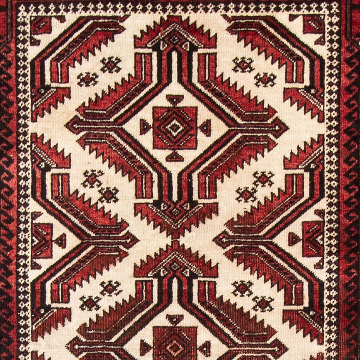 Runner Baluch-matta - 218 x 103 cm - röd