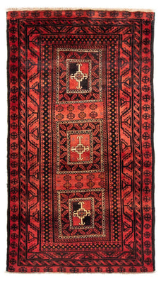 Runner Baluch-matta - 236 x 127 cm - röd