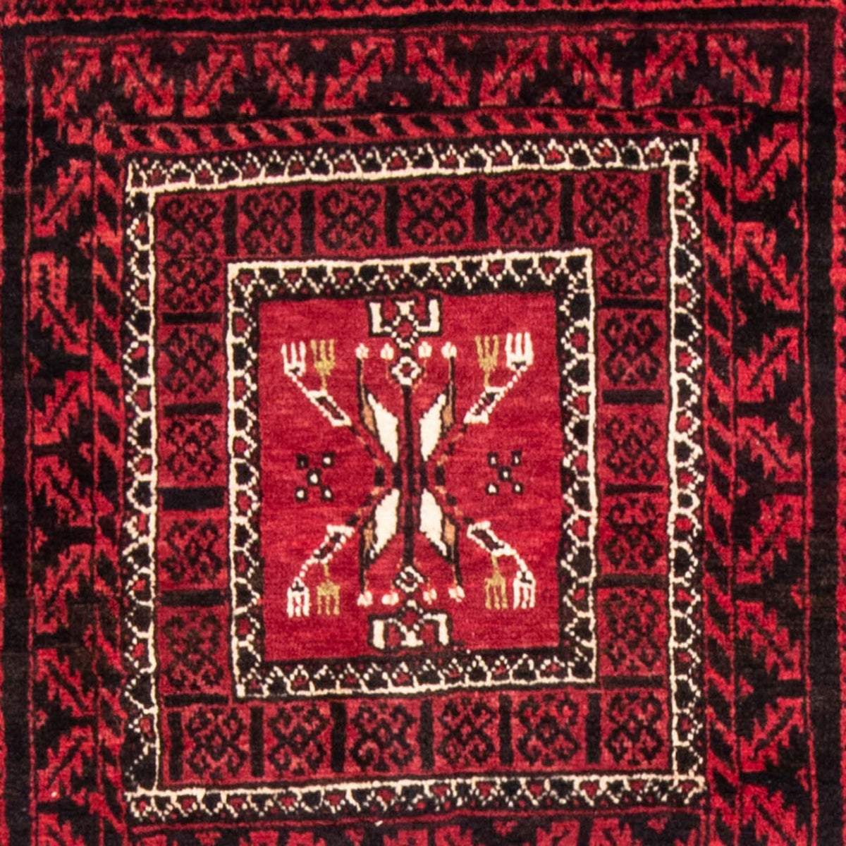 Runner Baluch-matta - 220 x 114 cm - röd
