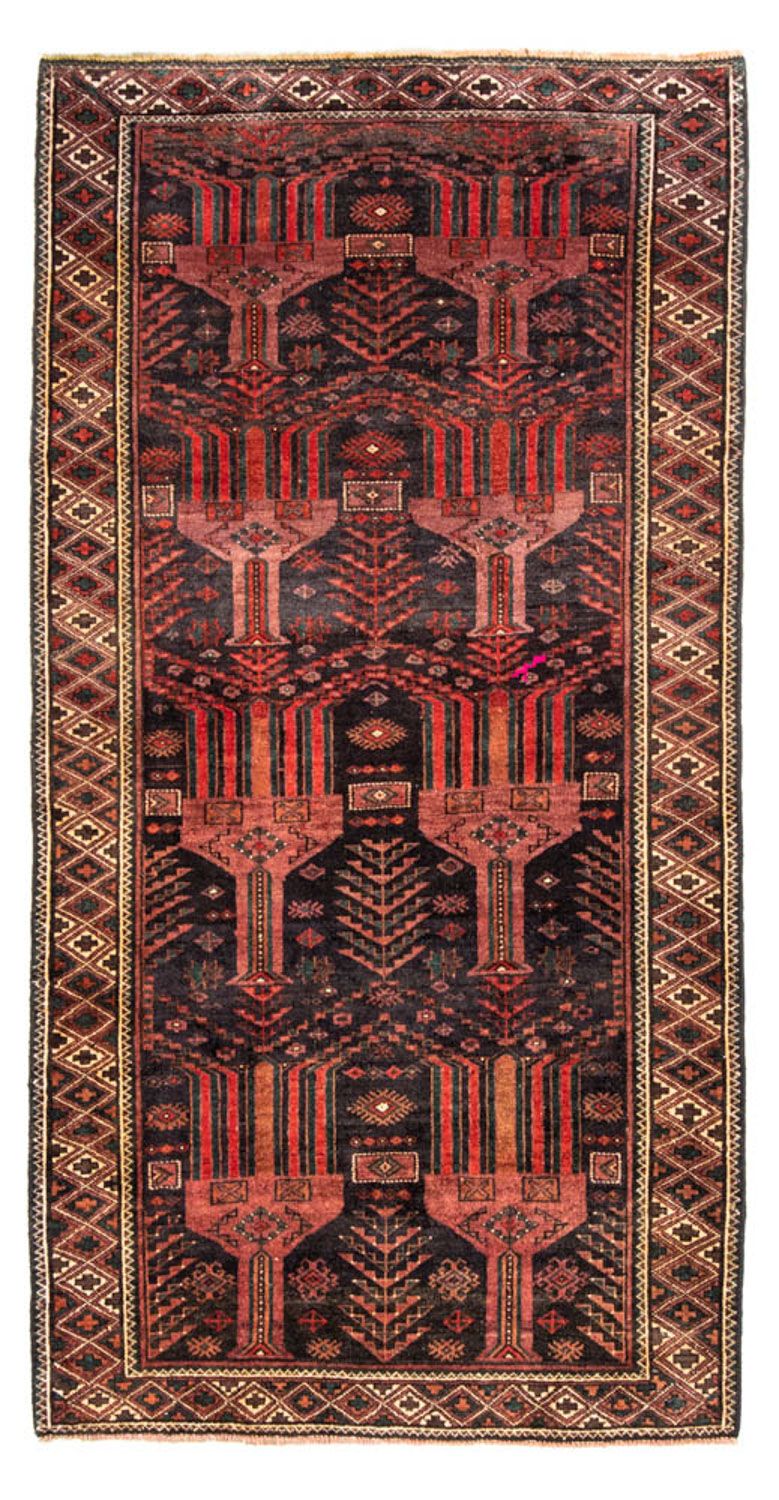 Runner Baluch-matta - 228 x 114 cm - ljusröd